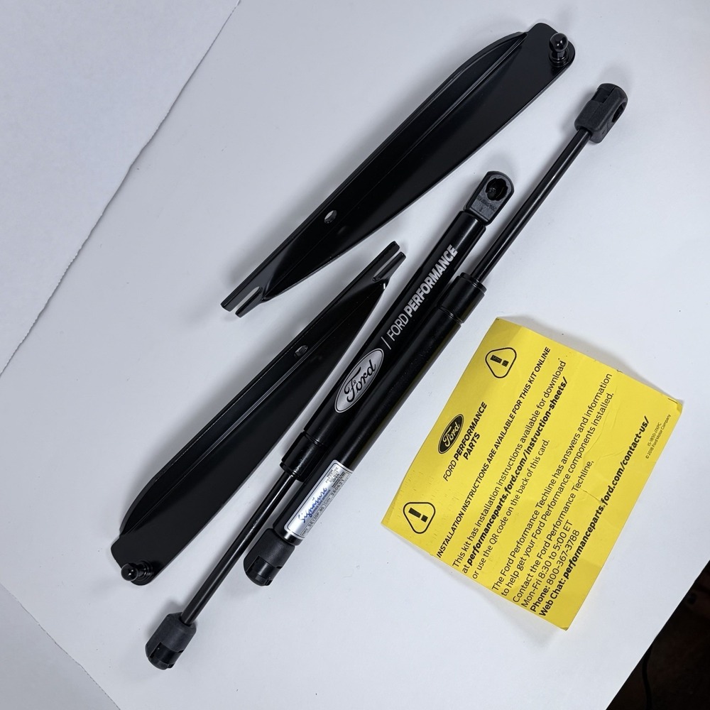 Ford Racing Hood Lift Kit 05-14 Mustang GT V6 GT500 Black Laser Logo SE120P-90